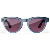 Resim Ray-Ban Meta Headliner Kameralı Yapay Zekalı Akıllı Gözlük Shiny jeans Dusty Red 50 Beden 