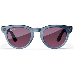 Resim Ray-Ban Meta Headliner Kameralı Yapay Zekalı Akıllı Gözlük Shiny jeans Dusty Red 50 Beden 