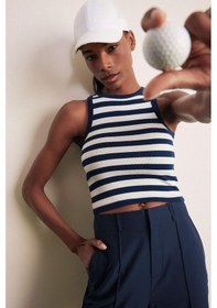 Resim DeFactoFit Standart Fit Çizgili Bisiklet Yaka Sporcu Atlet D9316AX25SPNV241 