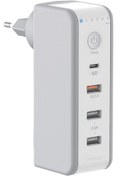 Resim Mena Rise polytwist 30 WATT PD18W Zaman Ayarlı USB Çıkışlı Priz 180 Derece Döndürülebilir Fiş QC3.0 2.4A USB Ç 
