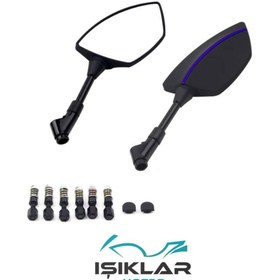 Resim Hsb Gilera Runner 180 Mavi Çizgili Ayna IA426429 