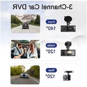 Resim Aoyingnettech Zilinn Wifi Video Üç Lens Kaydedici Kanal Kanal Kamera Hd Dvr Dvr Dashcam Dash Camcorder Cam Araç Araba 3 3 1080p Sp 