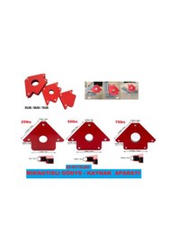 Resim MIKNATIS GÖNYE SET Açılı Kaynak Tutucu Mıknatıs Manyetik Gönye 