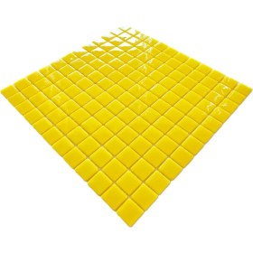 Resim MozaiKristaL Mutfak, Banyo, Havuz ve Tüm Yüzeyleri İçin Cam Mozaik. Cam Ölçüsü: 5 Mm. File Ölçüsü: 31.5X31.5 Cm. Renk: Civciv Sarısı (1 Koli=10 File Karo=1m2 Fiyatıdır) 