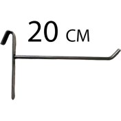 Resim EC Shop Gri-Dekor 100 Adet, 20 Cm, Metalik Boyalı Tel Pano Kancası, Raf Kancası, Pano Teli, Raf Teli, Askıl 