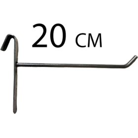 Resim EC Shop Gri-Dekor 100 Adet, 20 Cm, Metalik Boyalı Tel Pano Kancası, Raf Kancası, Pano Teli, Raf Teli, Askıl 