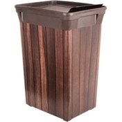 Resim Trashbin Blackwood 20 Lt Plastik Dekoratif Çöp Kovası 