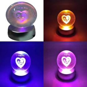 Resim Pileli Store I Love You Tasarım Işıklı Küre 