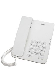 Resim Hızlı Stok Karel TM-140 Kablolu Ekransız Krem Masaüstü Telefon 