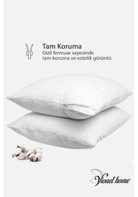 Resim Vionel Home %100 Pamuklu 2'li Yastık Alezi Yastık Kılıfı Su - Sıvı Geçirmez 50 x 70 CM 