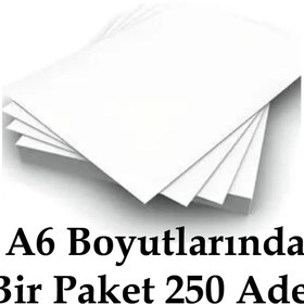 Resim OzmeralBaskı 250 Adet Parlak & Mat A6 10x15 Kart - Davetiye Kağıdı - Not Kartı - 210gr 