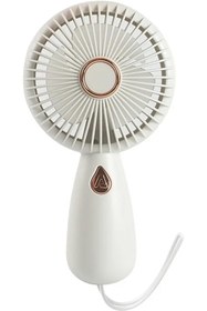 Resim Mena Rise MegaDepo Mini Vantilatör Şarjlı Yüksek Fan Gücü Tutmalı Fan Mini Fan Vantilatör Işıklı Va 