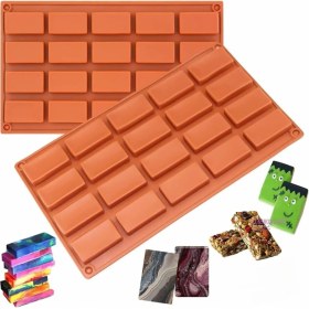 Resim Mena Rise Dikdörtgen Reçine-Epoksi- -Sabun Kalıbı 20’li Silikon Sarı Sarı ECMELNM21 