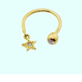 Resim Altın Burun Hızma Piercing 14 Ayar Yıldız (534221529) Altın 