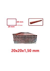 Resim Profil 20x20x1.5mm Astar Kırmızı Boyalı 1.5 Metre 