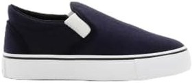 Resim Tonny Black Çocuk Unisex Siyah Beyaz Kauçuk Taban Keten Lastikli Spor Ayakkabı, TBH1462 