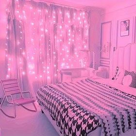 Resim Ev Dekorasyonu için 200 LED Pembe USB Işık Dizisi 3Mx2M Uzaktan Kumanda ile - 8 Işık Modu, USB Güçlü Duvar Asma Peri Işığı, Noel Ağacı Süsleri, Kış, Şükran Günü, Hasat, Yaz, Düğün, Doğum Günü, Yılbaşı, Sevgililer Günü Ambiyans Dekorasyonu 