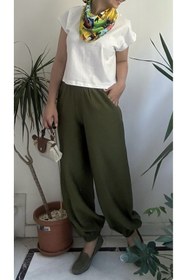 Resim LaSorella Butik KADIN YEŞİL ŞALVAR 
