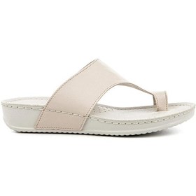 Resim Muya Ara Anatomik Parmak Arası Kadın Terlik Krem Krem 