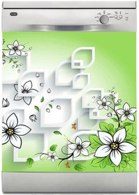 Resim Bulaşık Makinesi Sticker Kaplama Beyaz Eşya Kaplama 3d Çiçek Kelebek Arkaplan 