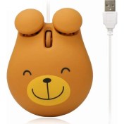 Resim Shlxy Hayvan Şekilli Kablolu Mouse - Kahverengi (Yurt Dışından) 