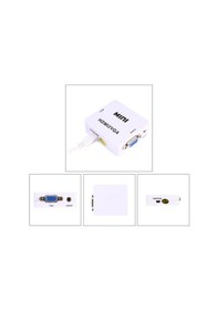 Resim Hdmi - Vga Aktif Çevirici HDMI To VGA Monitör TV Dönüştürücü Box 