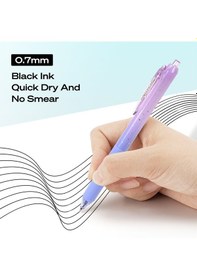 Resim Wrıtech W-0163 Soft Grıp Nebula Yeşil/mor Gövdeli Mavi Jel Kalem - 12'li Kutu Ahşap 