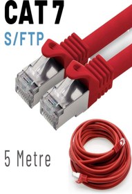 Resim IRENIS Cat7 S/ftp Lszh Ethernet Network Lan Kablosu Kırmızı 5 Metre 