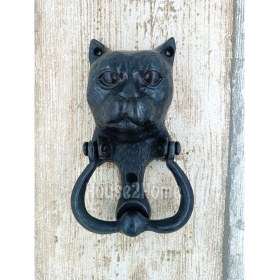 Resim House2Home El Yapımı Pirinç Kedi Kapı Tokmağı Oksit 