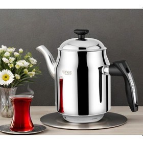 Resim Rossel Premium Lines Kahveci Çelik Demlik No:3 Siyah 