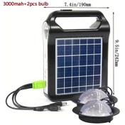 Resim Cloud011 1 Adet Taşınabilir Şarj Edilebilir Güneş Paneli Enerji Depolama Sistemi Solar Kit B Usb Şarj Cihazı Led Aydınlatma Ev Kullanımı İçin 