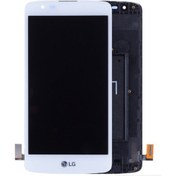 Resim Lg K8 K350 Lcd Ekran Dokunmatik Beyaz Çıtalı 