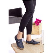 Resim Gimer - Ortopedik Ped Lacivert Kot Kadın Ayakkabı - Erş030314G Mavi 