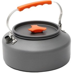 Resim Metal 1600 Ml Kulplu Çelik Kamp Ve Piknik Çaydanlığı Su Isıtma Demlik Cin939 Gri 