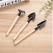 Resim GÜLLÜ E STORE Mini Kazma Kürek Tırmık Seti - Portatif 