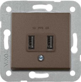 Resim Viko Artline Novella Antrasit Usb Şarj Prizi 5V 2A Çerçevesiz - 92605309 