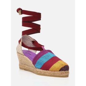 Resim Su Espadril Melody Mor Kadın Dolgu Topuklu Espadril 