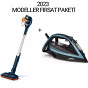 Resim Philips Speedpro Şarjlı Dikey Süpürge + Tefal Turbo Pro Buharlı Ütü 