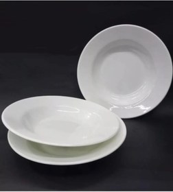 Resim BİODATA 25 Adet Beyaz Melamin Çukur Yemek Tabağı 19x3 Cm Sulu Yemek Tabağı Haşlama,kurufasulye 