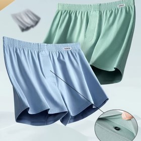 Resim 3 adet Erkek 95% Kutu Boxer Briefs - Nefes Alabilen Gevşek Fit Orta Yükseltilmiş İç Çamaşırı, Elastik Bel Bandı ile Düz Renk (Hafif Mavi, Mint Yeşil, Gökyüzü Mavi) - Ev ve Dış Mekan Giyim için Yumuşak Her Gün Rahat ve Şık, Erkekler için Kutu Boxer Şortları, Artı Boyut Kutu Boxer Şortları, Kutu Boxer Şortları, Erkekler için Yüksek Kaliteli Kutu Boxer Şortları, Artı Boyut Kutu Boxer Şortları, Ev Konforu, Rahat Fit, Minimalist Tasarım, Klasik Stil, Dayanıklı Yapı, Esnek Malzeme, Çoklu Paket İç Ça 