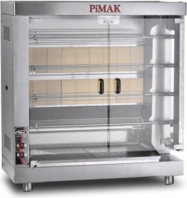 Resim Pimak Kollu Setüstü Piliç Çevirme Makinesi 4 Şiş 20 Piliç Doğalgazlı 