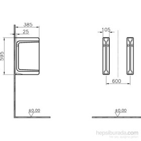 Resim VitrA 5172L003-0155 Pisuvar Ara Bölme Beyaz 
