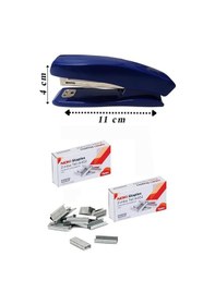 Resim Zımba Makinesi Seti Küçük Mavi S-5 No:10 1 Adet Zımba Teli 2 Paket 10-15 Sayfa Ofis Büro Okul Öğrenci Mini Boy 