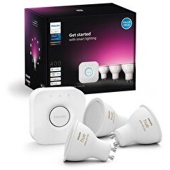 Resim Philips HueWCA 4.2W GU10 Renkli Spot Akıllı Ampul 3'lü Başlangıç Seti 