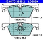 Resim ARKA FREN BALATASI SERAMİK ATE BMW 1/2/3/4 SERİSİ F20-F22-F30-F32-F33-F36 