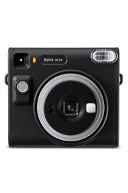 Resim Fujifilm Instax SQ40 Siyah Fotoğraf Makinesi 10lu Kare Film Deri Kılıf ve Siyah Albüm 