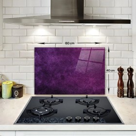 Resim Decorita Mor Doku | Cam Ocak Arkası Koruyucu | 40cm X 60cm 