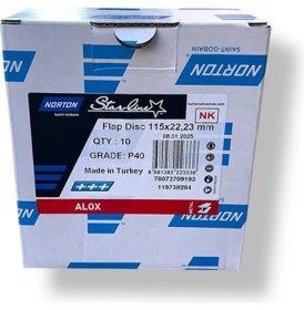 Resim Norton Clıpper Fld Fdtf 115X22 Nor P40KUM Starlıne Flap Disk 10-Adet 