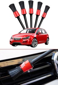 Resim Buffer ® 5’li Çok Amaçlı Araç İçi ve Dış Yüzey Temizlik & Detaylandırma Fırça Seti 