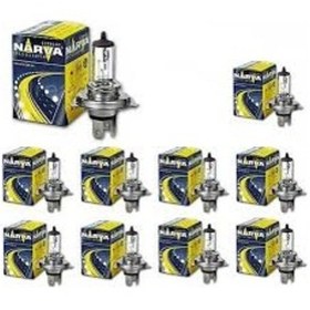 Resim 12V H4 55W Halojen Ampul 10 Adet Narva Germany Koku Hediyeli 